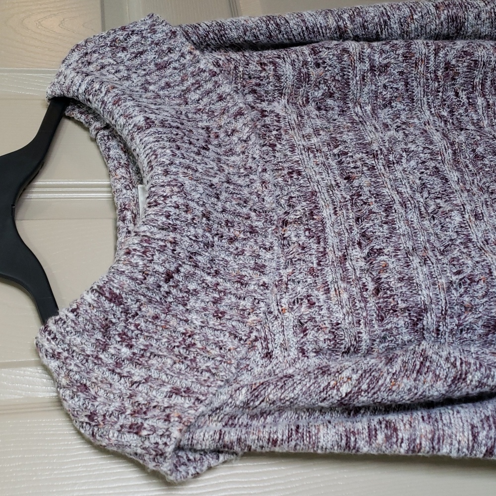 Christopher & Banks Burgundy blend knit cowl neck long sleeve sweater medium - Picture 1 of 6